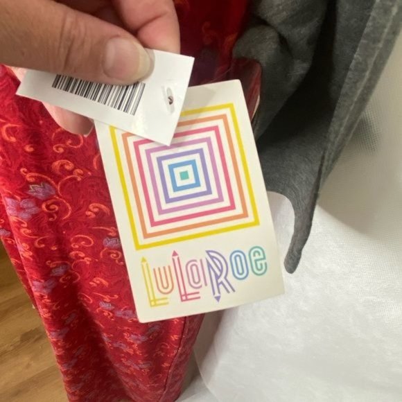LulaRoe ladies t-shirt dress midi red & size XL NWT - Picture 5 of 15